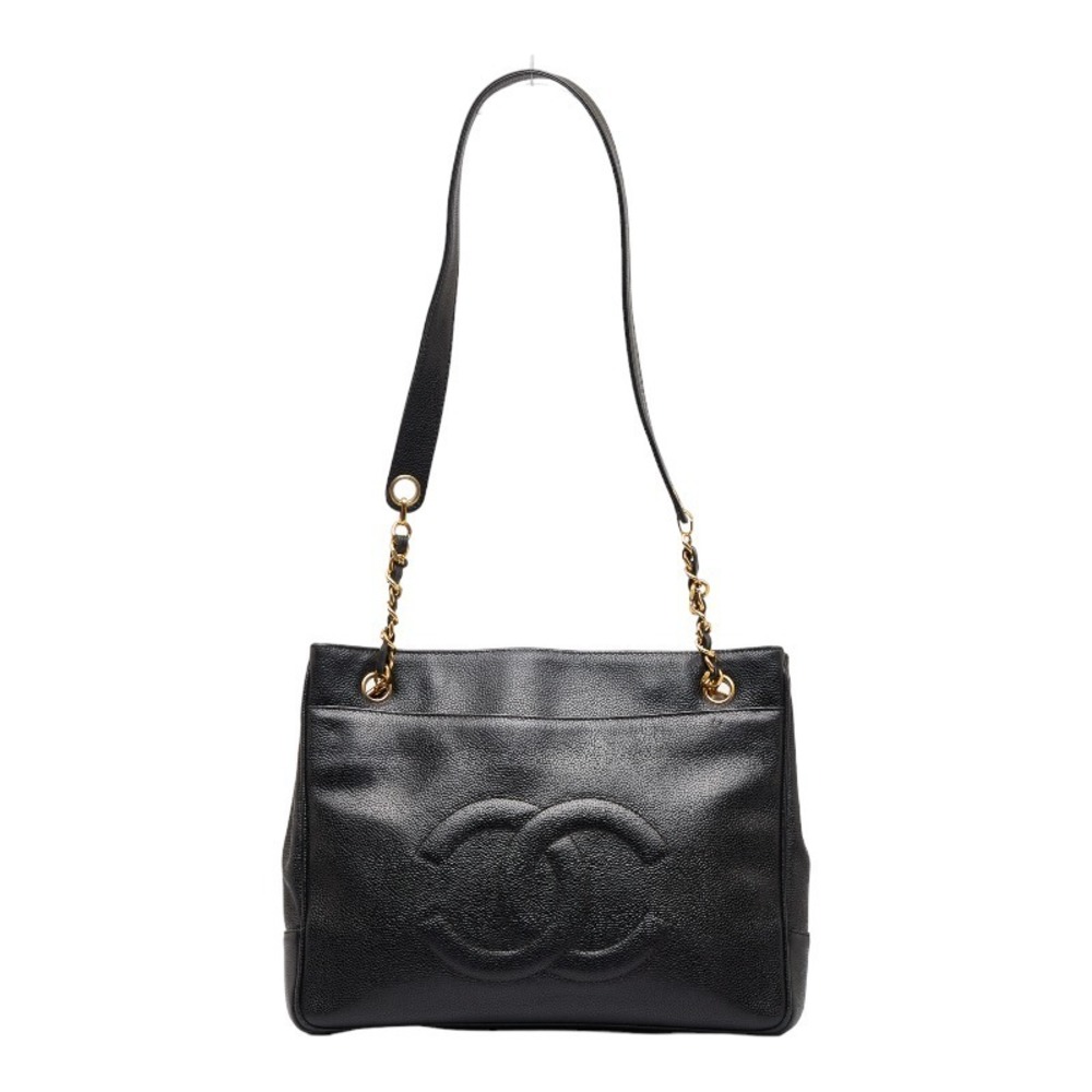 Chanel Deca coco Mark Chain Shoulder Bag Tote Bag Black